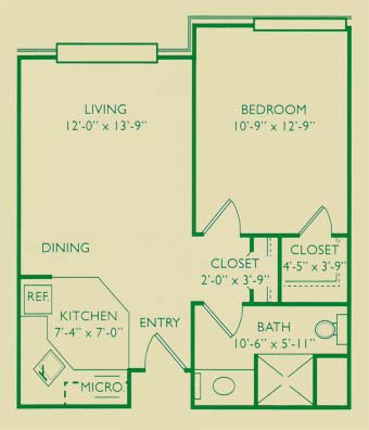 Mockingbird One-Bedroom Apartment